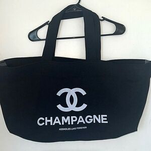 ASSHOLES LIVE FOREVER - Unreleased "Champagne" Extra-Large Soft Cotton Tote Bag